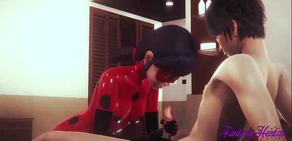 trendsMiraculous Ladybug Hentai 3D - Ladybug handjob, blowjob and fucked - Japanese Cartoon manga anime porn